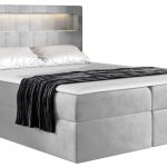 Επενδυμένο κρεβάτι Aspen-Gkri Anoixto-200 x 200