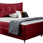 Επενδυμένο κρεβάτι Bergamo-Kokkino-160 x 200