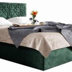 Επενδυμένο κρεβάτι Box 1-Prasino-140 x 200