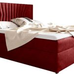 Επενδυμένο κρεβάτι Box 2-Kokkino-180 x 200