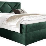 Επενδυμένο κρεβάτι Box 6-Prasino-140 x 200