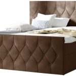 Επενδυμένο κρεβάτι Sky lux-Kafe-120 x 200