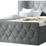 Επενδυμένο κρεβάτι Sky lux-Gkri-120 x 200