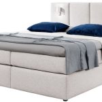 Επενδυμένο κρεβάτι Istria -Ekrou Anoikto-180 x 200