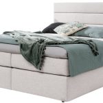 Επενδυμένο κρεβάτι Riviera-Ekrou-200 x 200