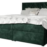 Επενδυμένο κρεβάτι Box 7-Prasino-180 x 200