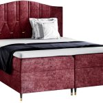 Επενδυμένο κρεβάτι Vegas -Kokkino-140 x 200