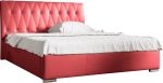 Επενδυμένο κρεβάτι Catania-Kokkino-160 x 200