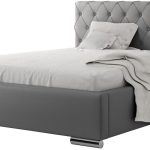 Επενδυμένο κρεβάτι Piura-Gkri-120 x 200