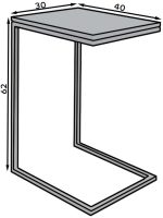 Βοηθητικό τραπεζάκι Peso-Leuko-Mauro - Image 2