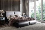 Επενδυμένο κρεβάτι Ivory-Mauro-120 x 200 - Image 2