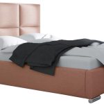 Επενδυμένο κρεβάτι Madelyn-Peach-120 x 200