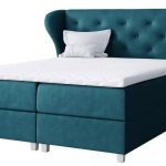 Επενδυμένο κρεβάτι Bakarat-Petrol-200 x 200