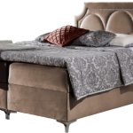 Επενδυμένο κρεβάτι Caschmire-Kafe-160 x 200