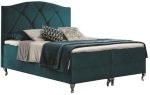 Επενδυμένο κρεβάτι Brando-Petrol-160 x 200