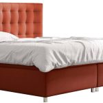 Επενδυμένο κρεβάτι Bella-Kokkino-200 x 200