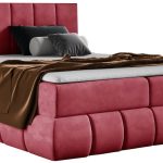 Επενδυμένο κρεβάτι Venezia-Kokkino-140 x 200