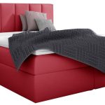 Επενδυμένο κρεβάτι Sora-Kokkino-200 x 200