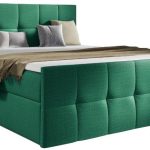 Επενδυμένο κρεβάτι Charlotte-Prasino-180 x 200