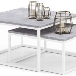 Σετ τραπεζάκια σαλονιού Lulu-Leuko - Gkri