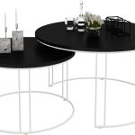 Σετ τραπεζάκια σαλονιού Yuumi-Leuko-Mauro