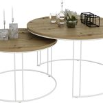 Σετ τραπεζάκια σαλονιού Yuumi-Leuko Fusiko