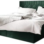 Επενδυμένο κρεβάτι Box 5-Prasino-180 x 200
