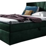 Επενδυμένο κρεβάτι Box 4-Prasino-160 x 200