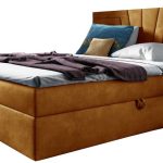 Επενδυμένο κρεβάτι Box 4-Portokali-120 x 200