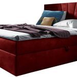 Επενδυμένο κρεβάτι Box 4-Kokkino-140 x 200