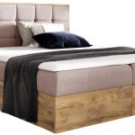 Επενδυμένο κρεβάτι Wood 1-160 x 200-Roz