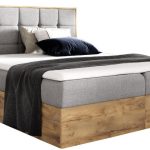 Επενδυμένο κρεβάτι Wood 1-200 x 200-Gkri