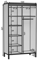 Ντουλάπα Curt-Μ συρόμενη-Artisan - Image 3