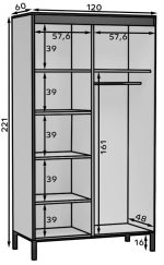 Ντουλάπα Curt συρόμενη-Artisan-Mauro - Image 3