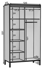 Ντουλάπα Rusell συρόμενη-Artisan-Mauro - Image 3