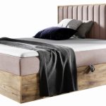 Επενδυμένο κρεβάτι Wood 4-Roz-160 x 200