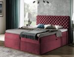 Επενδυμένο κρεβάτι Chesterfield-Kokkino-180 x 200 - Image 2
