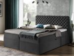 Επενδυμένο κρεβάτι Chesterfield-Gkri-120 x 200 - Image 2