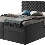 Επενδυμένο κρεβάτι Chesterfield-Gkri-180 x 200