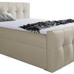 Επενδυμένο κρεβάτι Malibu-Ekrou-180 x 200