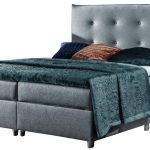 Επενδυμένο κρεβάτι Prato-Petrol-160 x 200