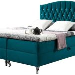 Επενδυμένο κρεβάτι Puerto-Petrol-140 x 200