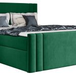 Επενδυμένο κρεβάτι Carmen-Prasino-140 x 200