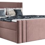 Επενδυμένο κρεβάτι Carmen-Roz-140 x 200