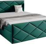 Επενδυμένο κρεβάτι Herkules-Prasino-200 x 200