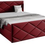 Επενδυμένο κρεβάτι Herkules-Kokkino-200 x 200