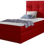 Επενδυμένο κρεβάτι Mini 2-Kokkino-80 x 200-Deksia