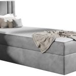 Επενδυμένο κρεβάτι Carmen Mini-Gkri-100 x 200-Deksia