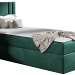 Επενδυμένο κρεβάτι Carmen Mini-Prasino-100 x 200-Aristera