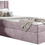 Επενδυμένο κρεβάτι Carmen Mini-Roz-100 x 200-Aristera